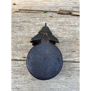 Antique Eastlake Carved Wood Decorative Hanging Pulley Wheel